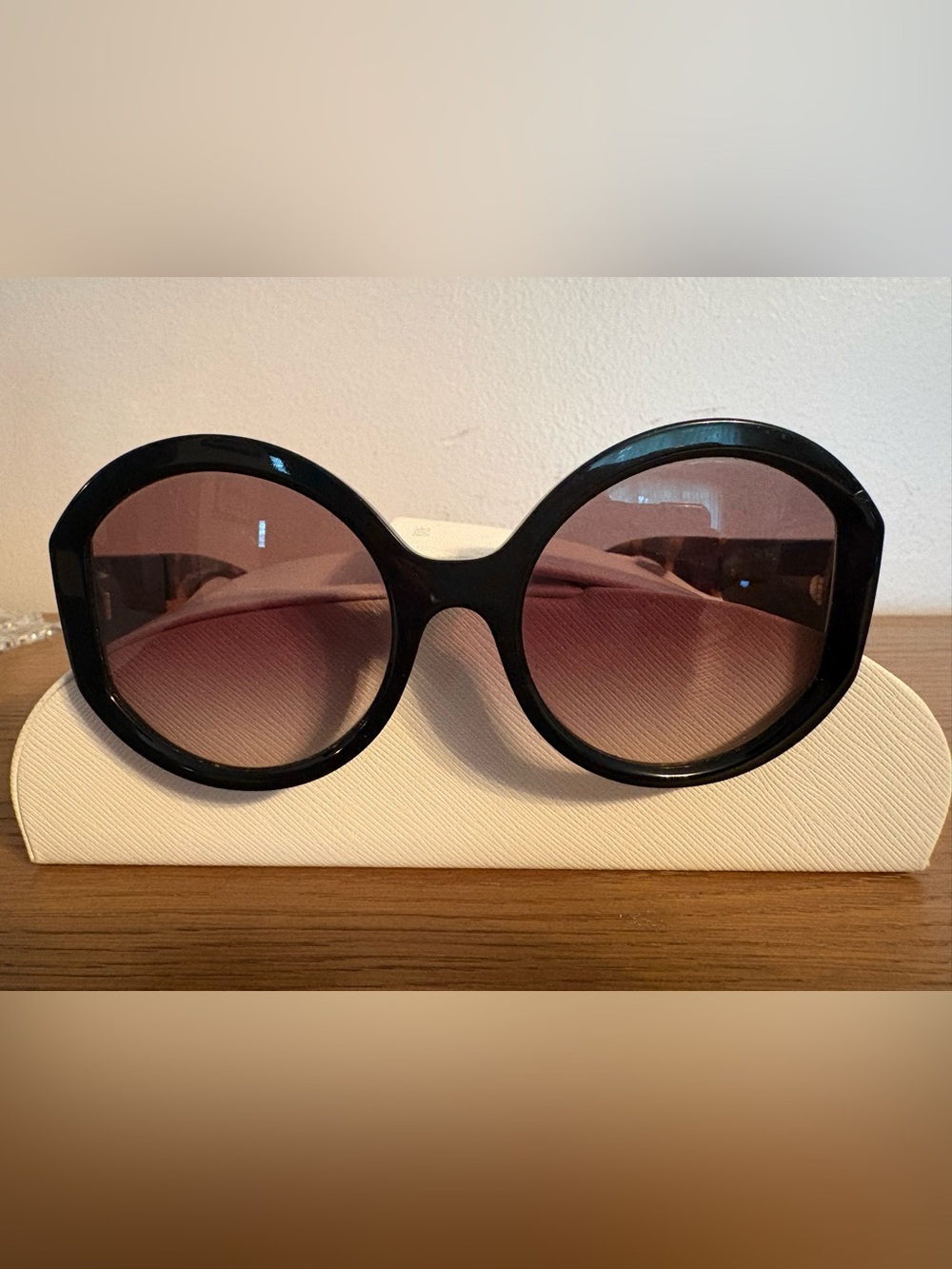 Prada SPR 22x-F  Black/Brown Women's Sunglasses